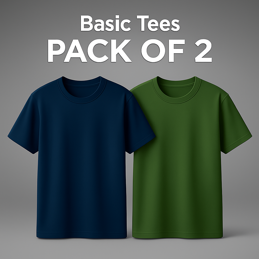 Pack of 2 Navy blue + Dark green