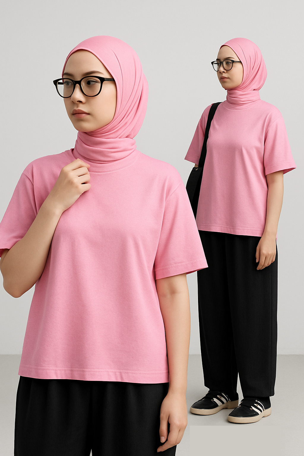 Pink Relax fit Cotton T-shirt