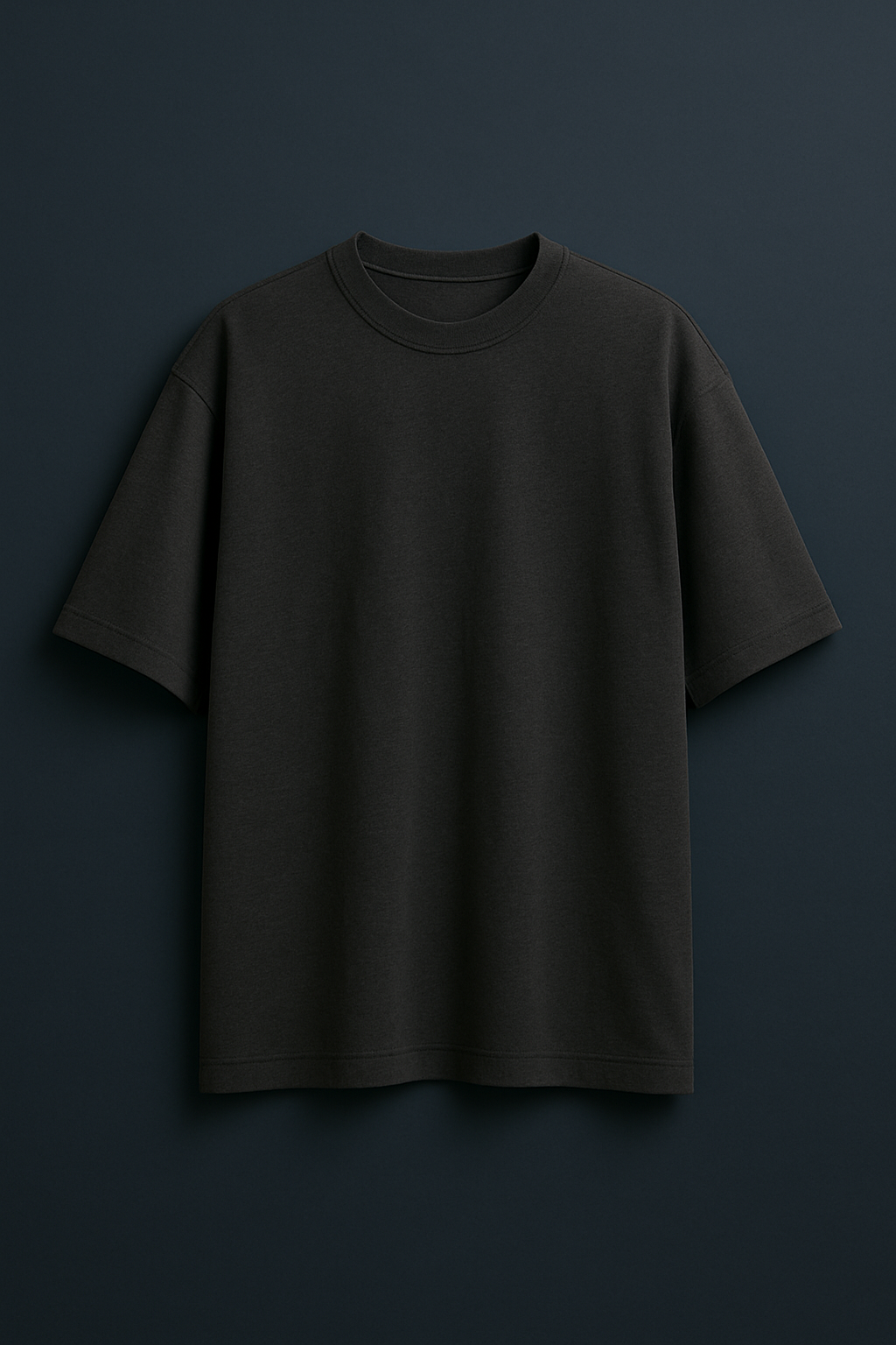 Gray Drop Shoulder Cotton T-Shirt