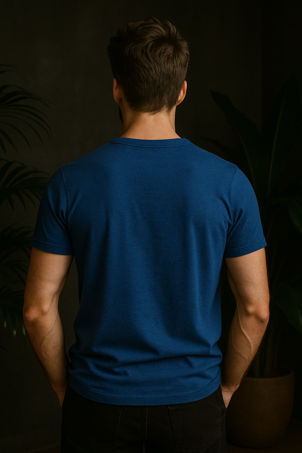 Royal blue Regular fit Cotton T-Shirt