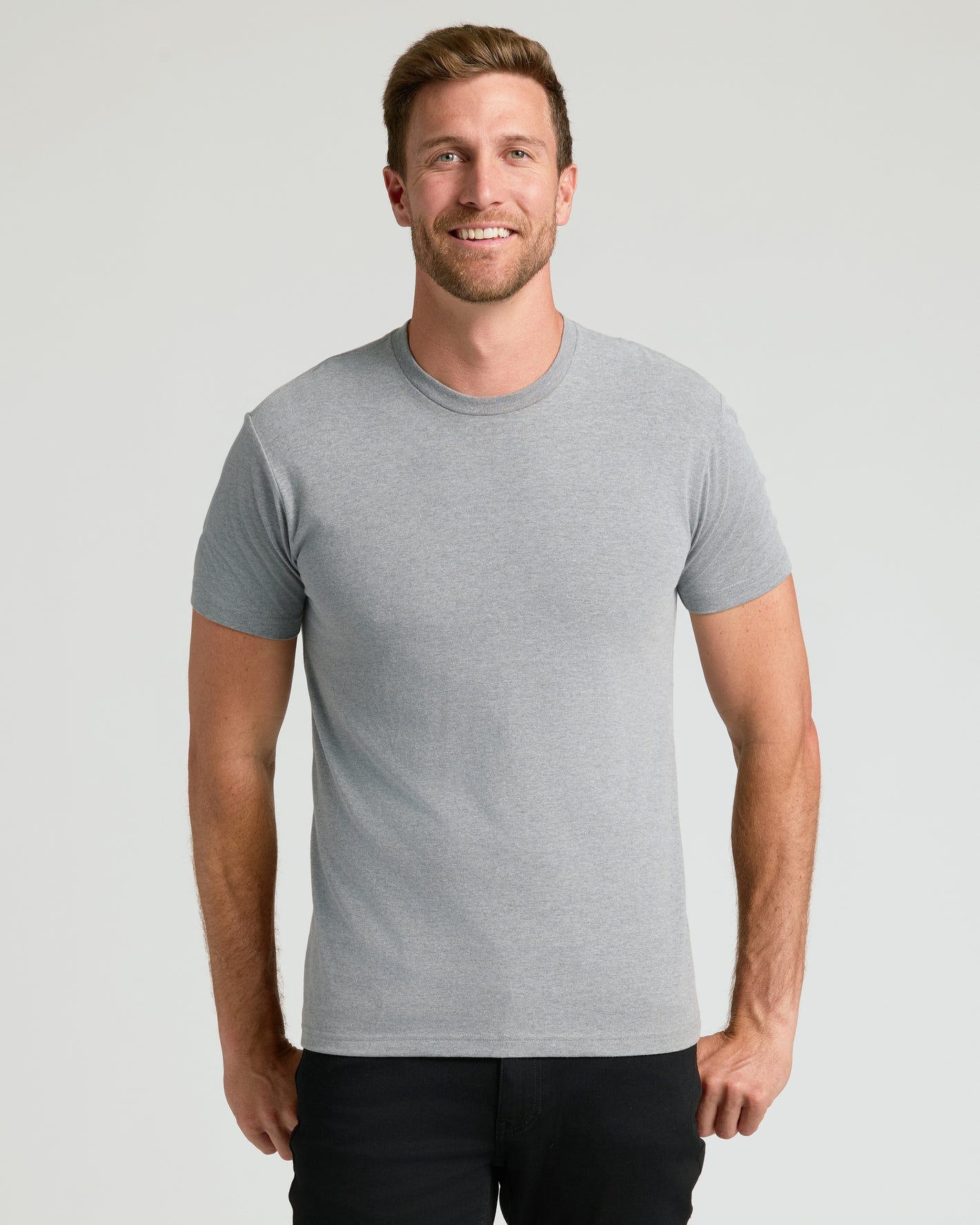 Heather Gray Regular fit Cotton T-Shirt