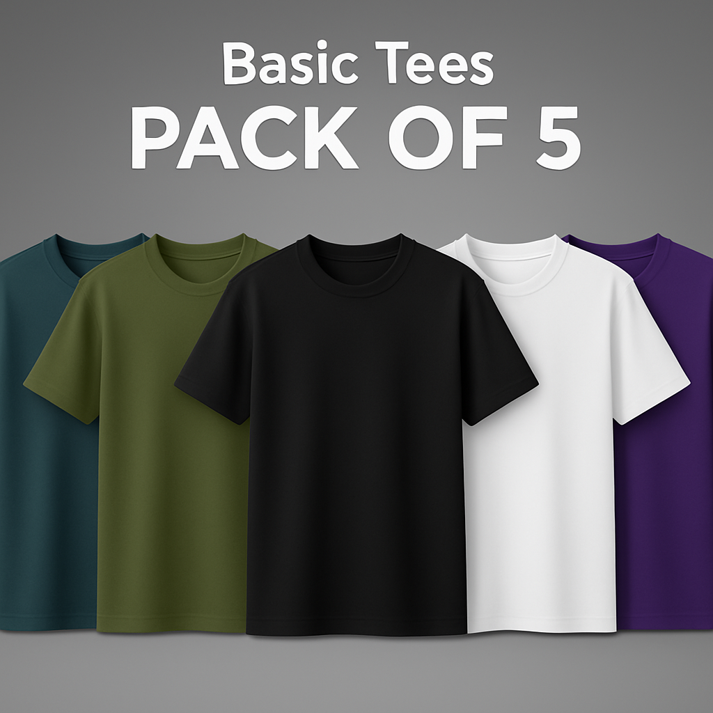 Pack of 5  Basic Tees