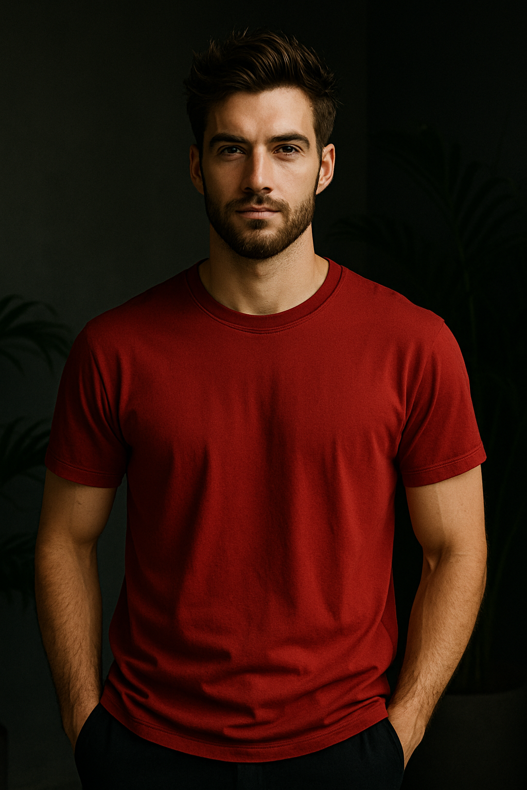 Red Regular fit Cotton T-Shirt