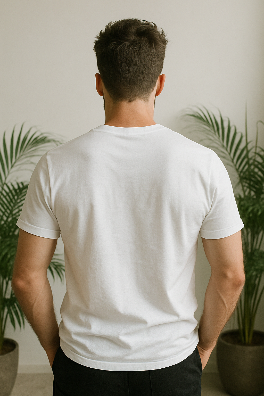 White Regular fit Cotton T-Shirt
