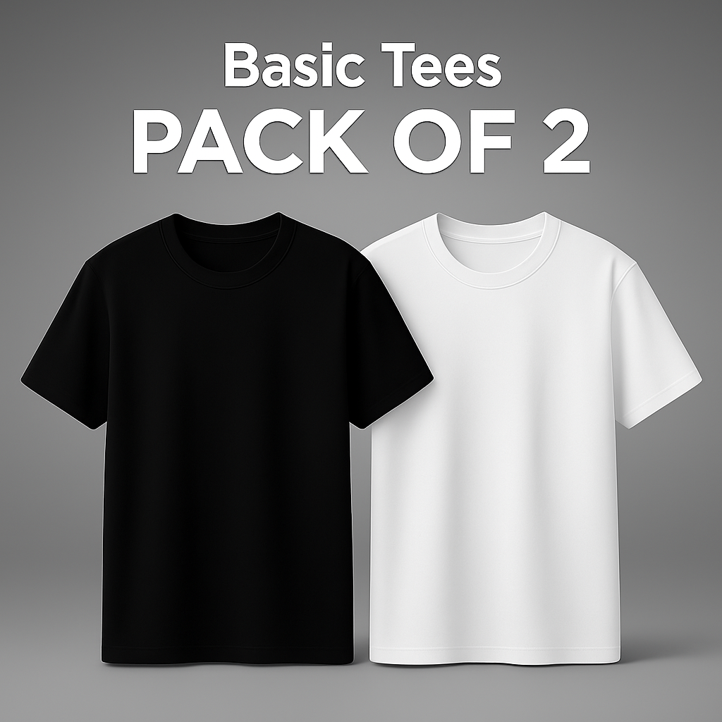 Pack of 2  Black + White