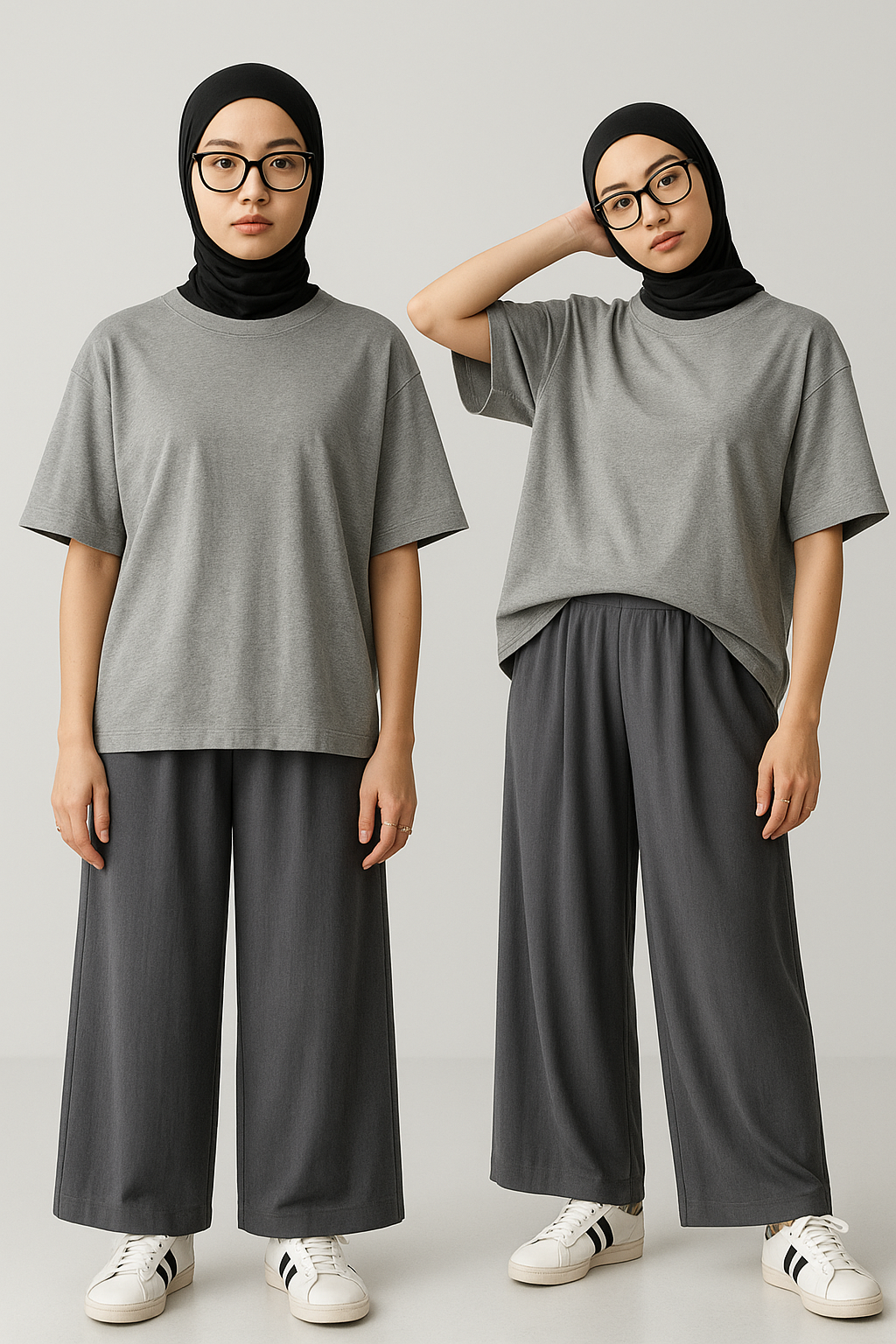 Heather gray Relax fit Cotton T-shirt