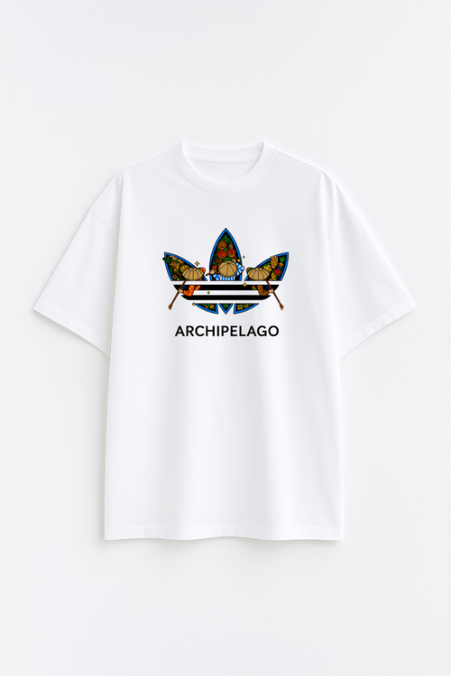 Archipelago Graphic Tee - White Oversized
