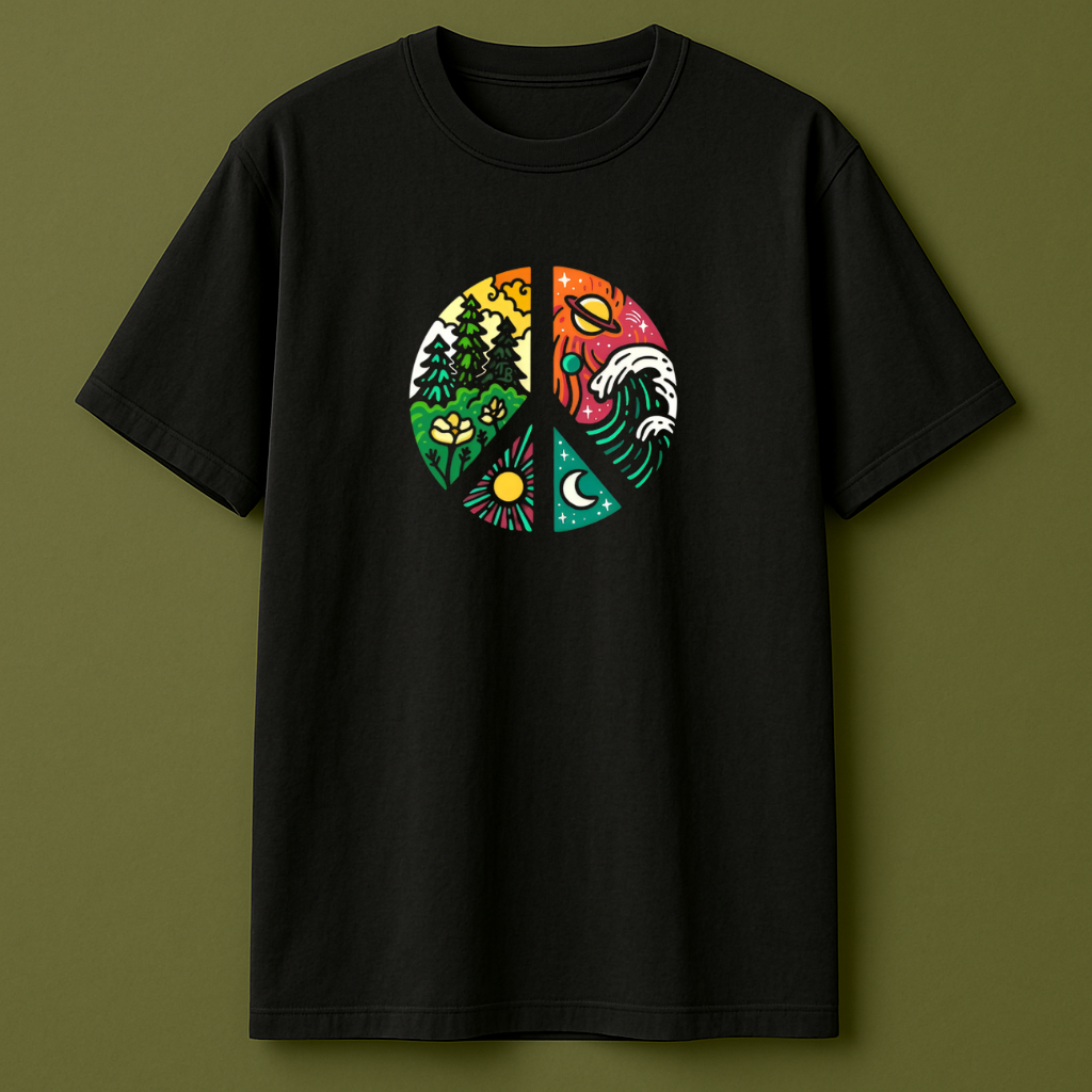 Nature Graphic Tee - Oversized