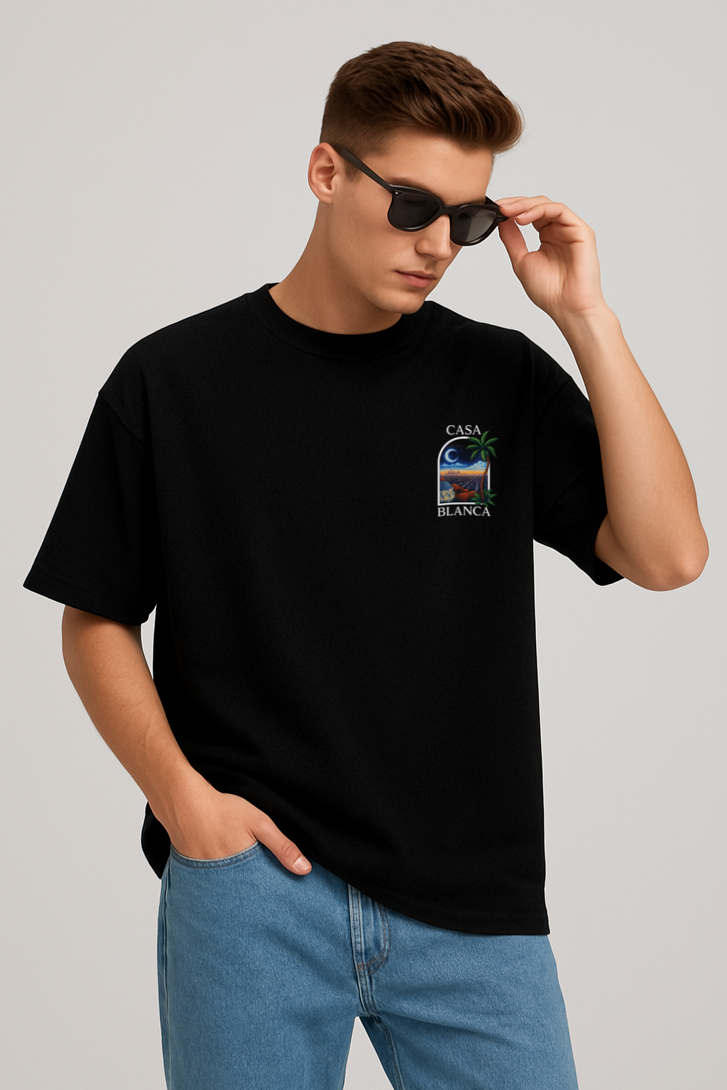 Casa blanka 2 Graphic Tee - Black Oversized