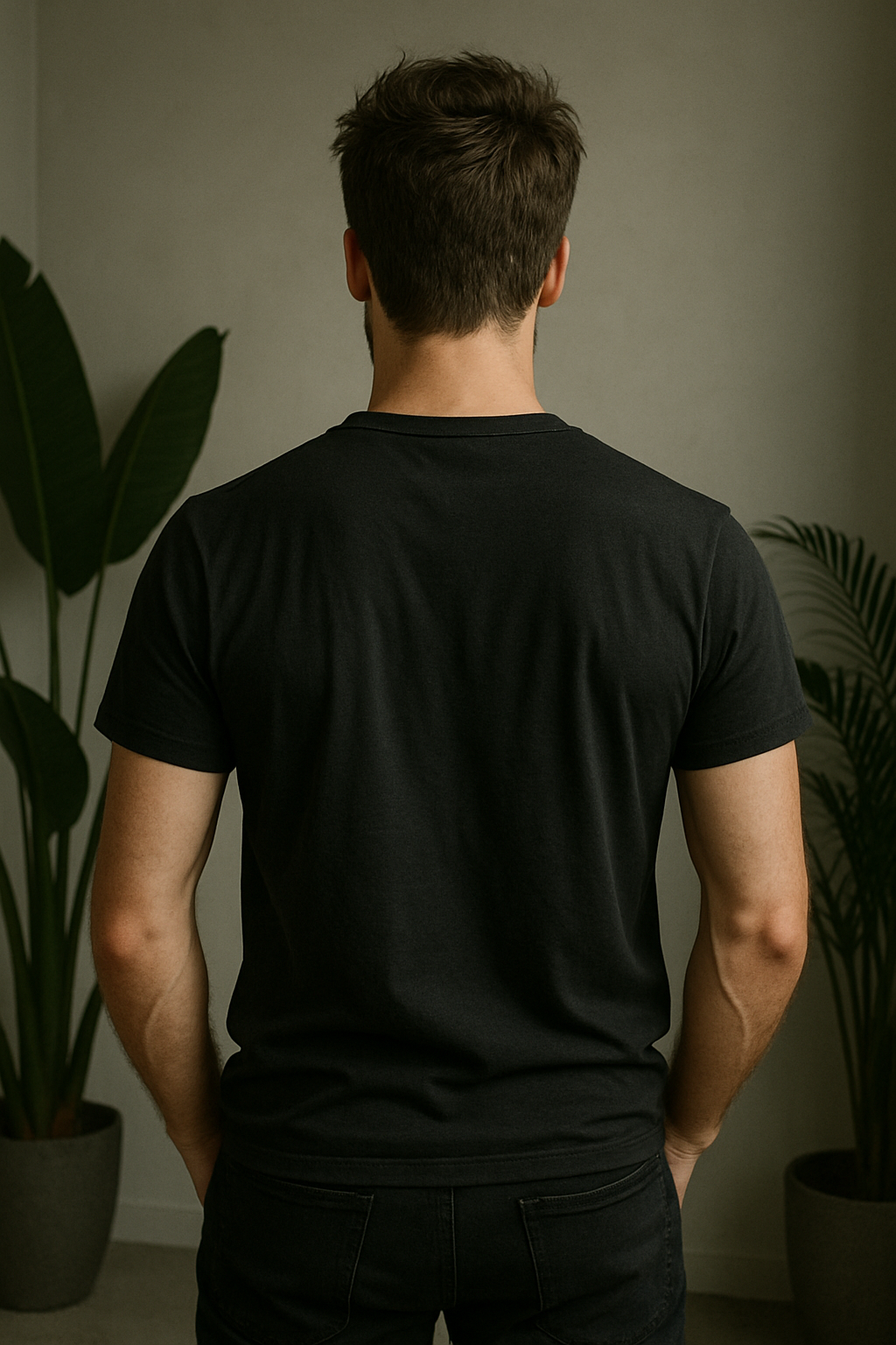 Black Regular fit Cotton T-Shirt