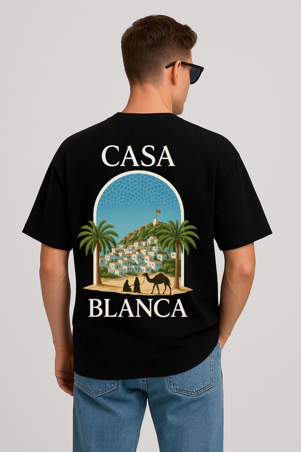 Casa blanka Graphic Tee - Black Oversized
