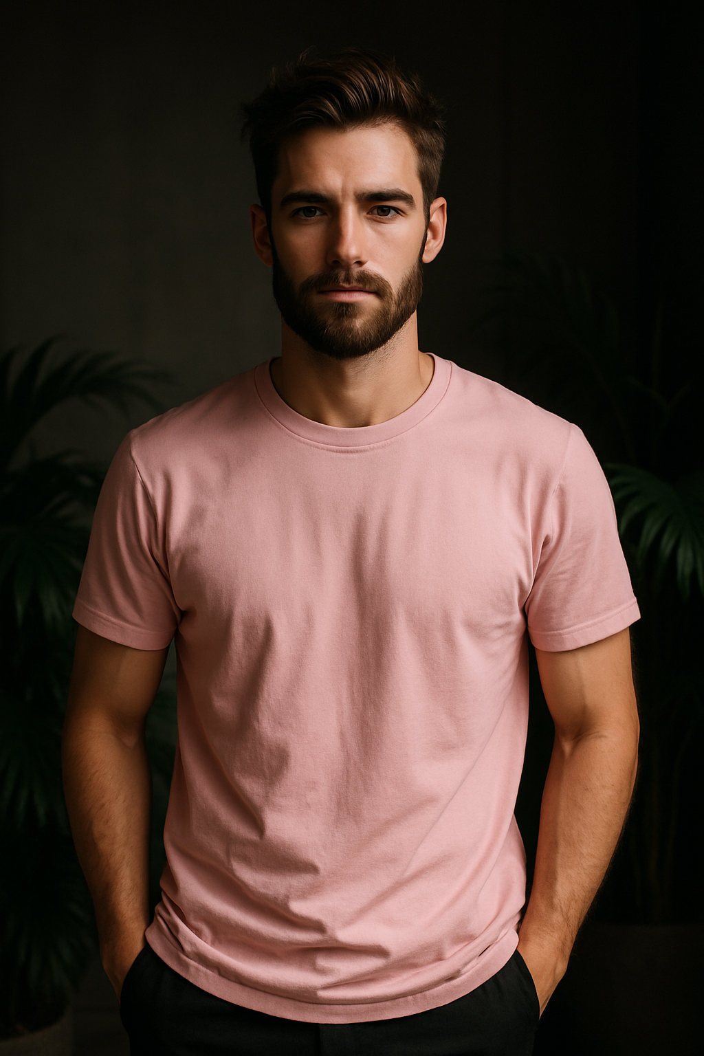 Light pink Regular fit Cotton T-Shirt