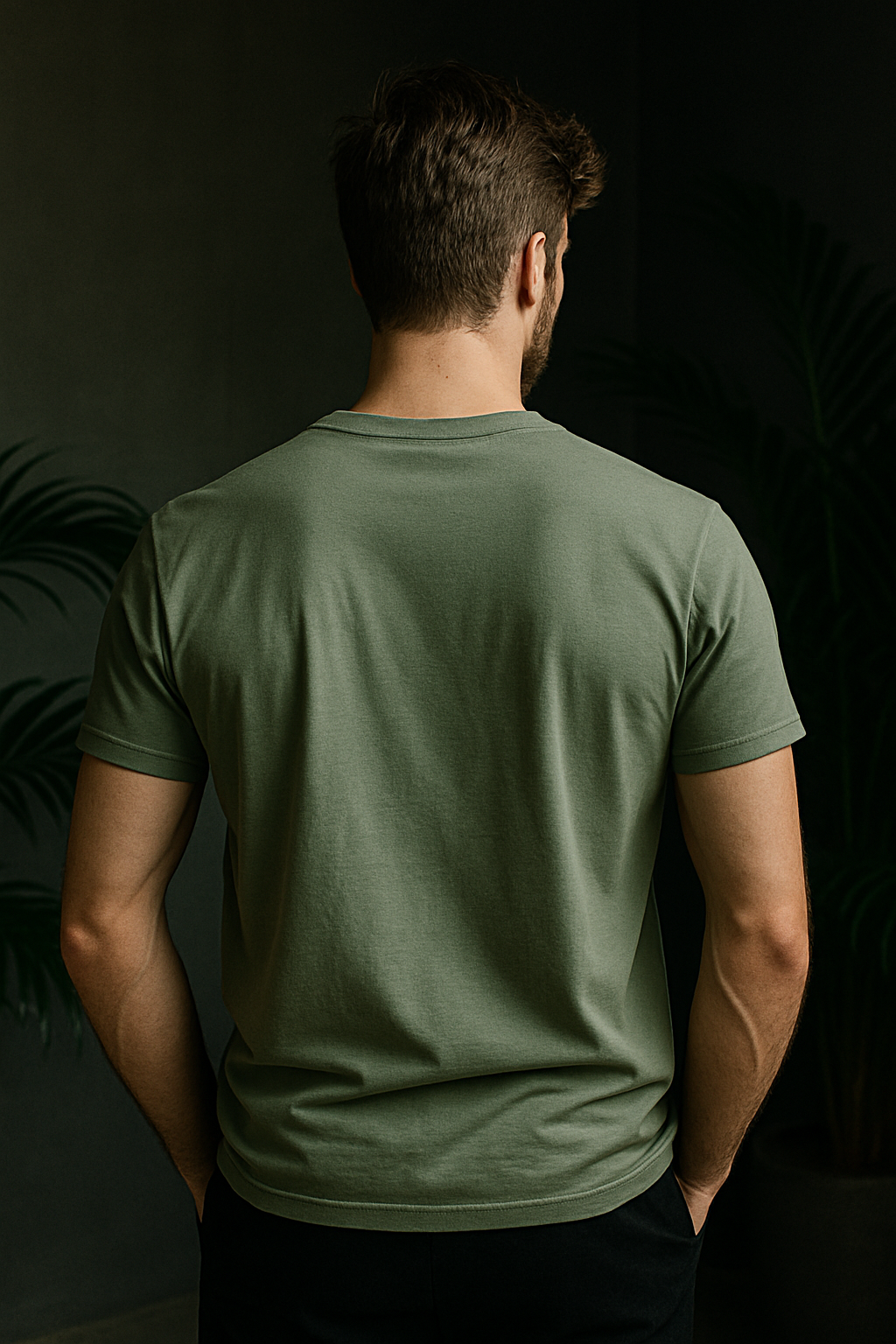 Cage Green Regular fit Cotton T-Shirt