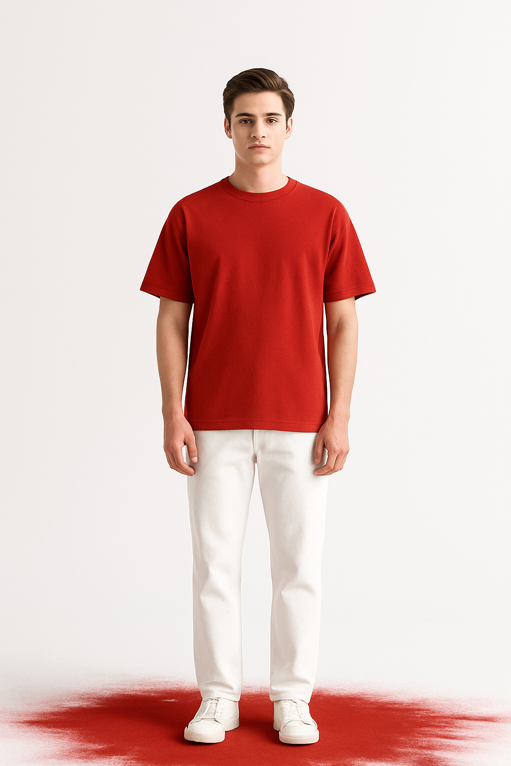 Red Relax fit Cotton T-shirt
