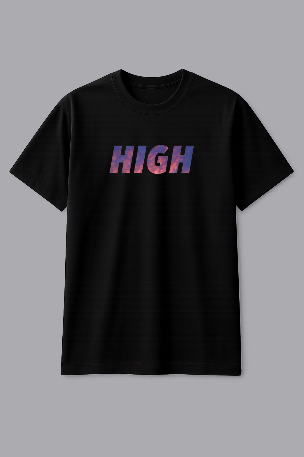 High Graphic Tee - Black Oversized