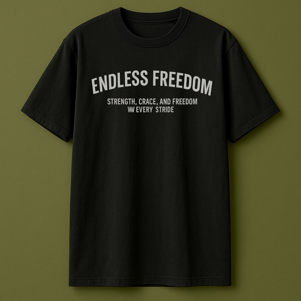 Endless Freedom Graphic Tee - Black Oversized
