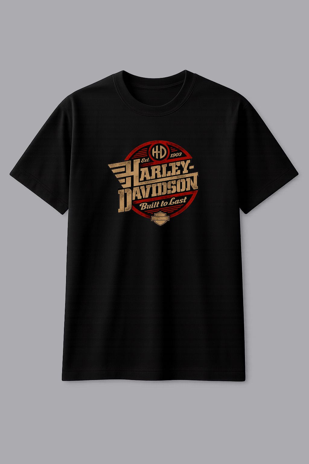 Harley Davidson Graphic Tee - Black Oversized