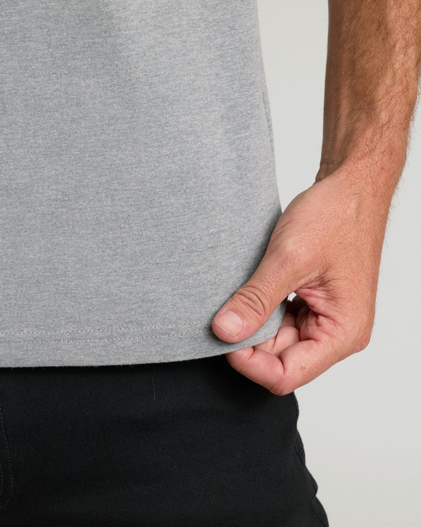 Heather Gray Regular fit Cotton T-Shirt